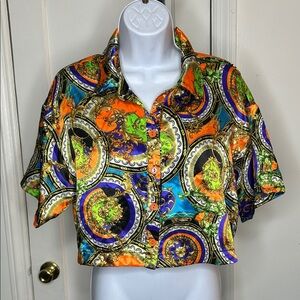 Vibrant Multicolor Women's Button-Down Shirt